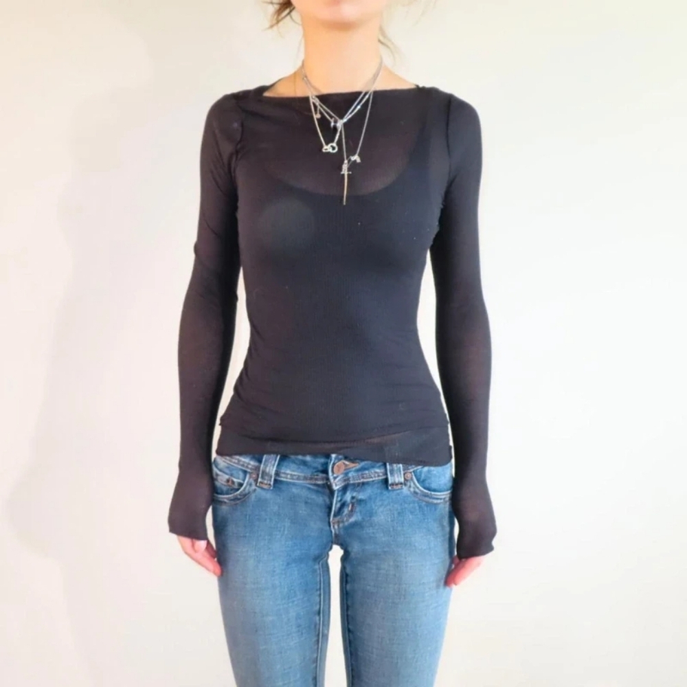Abercrombie & Fitch Black Long Sleeve Top